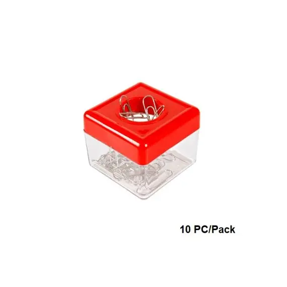 Clip, Clip Dispenser, Magnet/Plastic, Assorted Colors, 10 PC/Pack