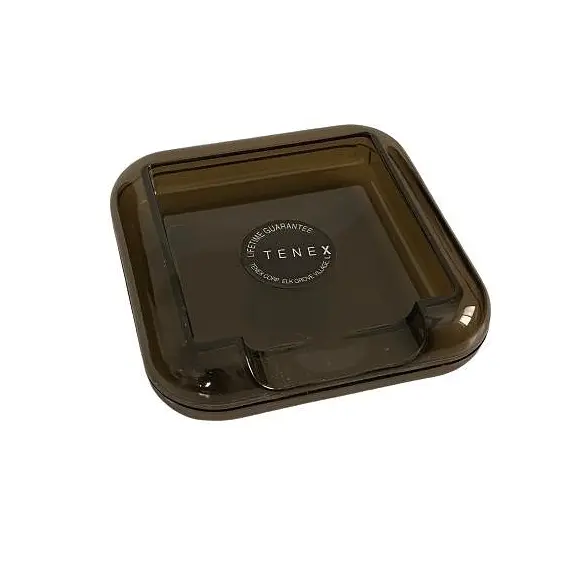 حامل ملاحظات مربع TENEX، بلاستيك، لون دخاني، مقاس: 3 × 3 بوصة