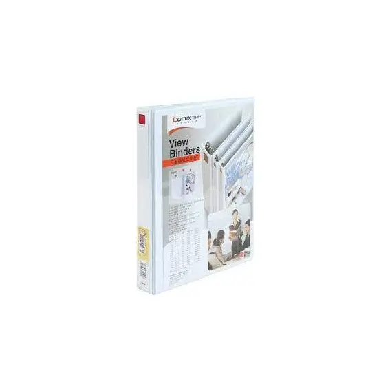 COMIX HD View Binders PVC, A4 Size, 2-D 25mm (1.0"), White Color
