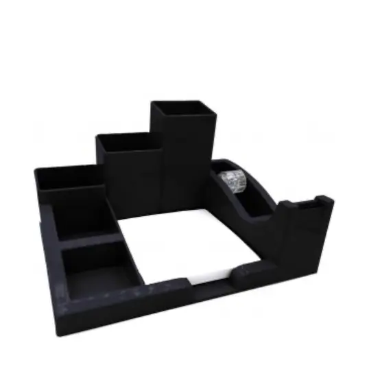 منظم مكتب مع دفتر مذكرات، اللون أسود