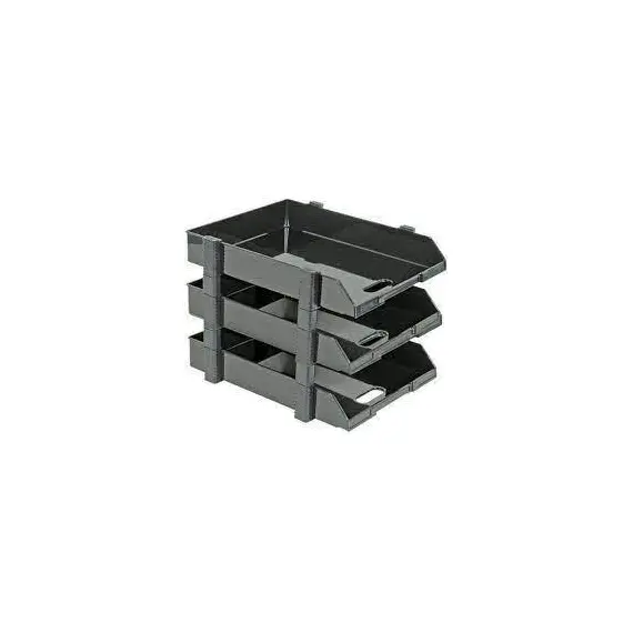Flexible Stackers 3 Tier Tray  Black Color