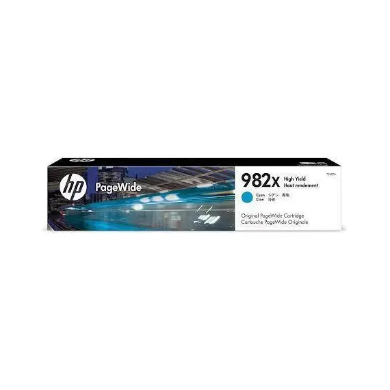 خرطوشة HP 982X ازرق سماوي اصلي عالي الانتاجية PageWide (T0B27A)