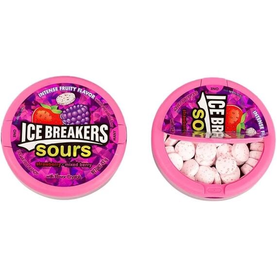 ICE BREAKERS SOURS Strawberry & Mixed Berry 8x42G