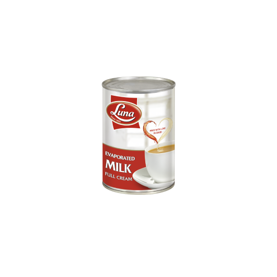 Milk Luna Evaporated  Full Cream (48pcs X 400g)