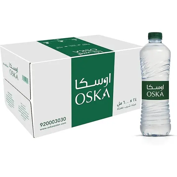 مياه اوسكا 600 مل (1 كرتون × 24 عبوة)