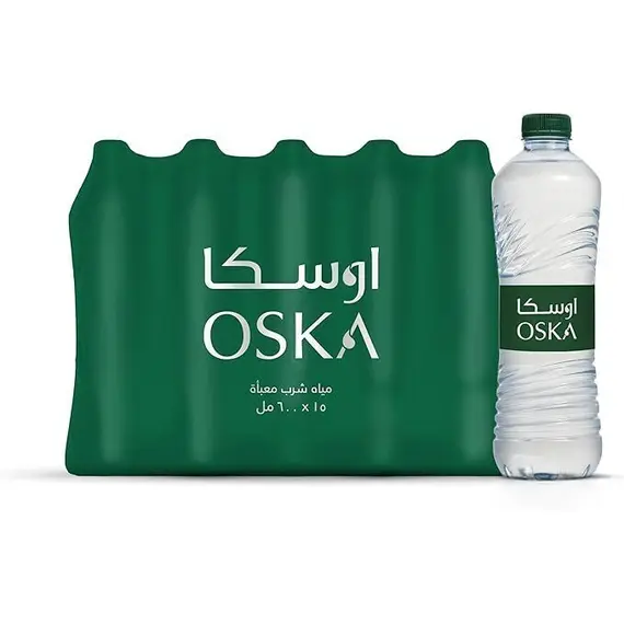 مياه اوسكا 600 مل (1 ربطة × 15 عبوة)