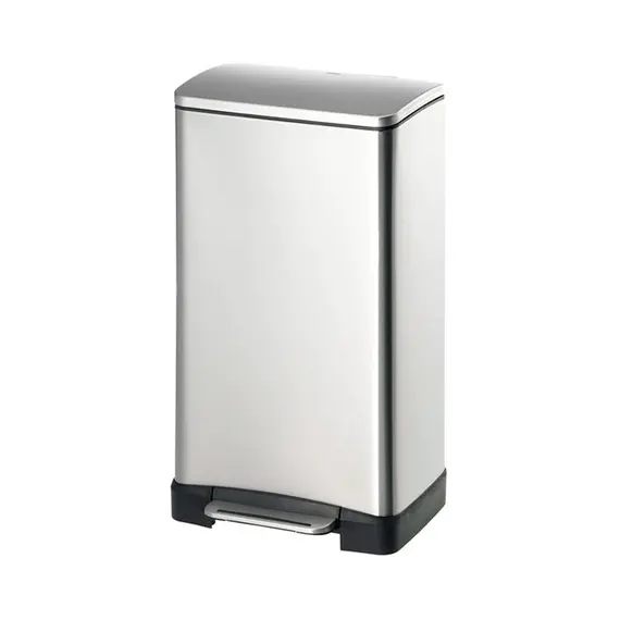 حاوية نفايات ستانلس ستيل مع دعاسة ايكو (سعة 30 لتر)