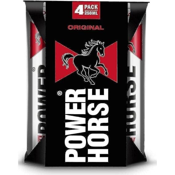 مشروب الطاقة باور هورس زيرو شوجر - 4 علب × 250 مل