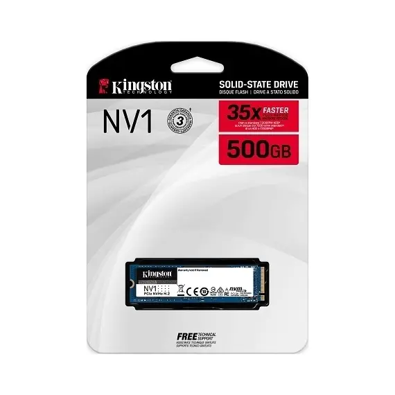 محرك أقراص صلب كينجستون  SSD داخلي NV1 سعة 500 جيجابايت