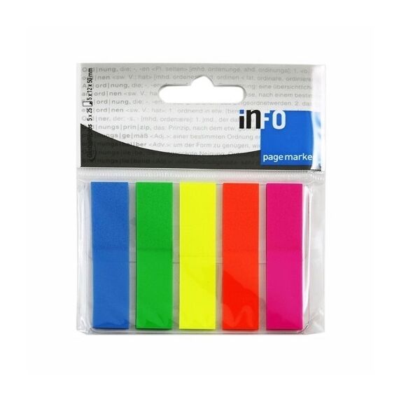 علامات ترميز او فواصل لاصقة مستطيلة 5 الوان متنوعة