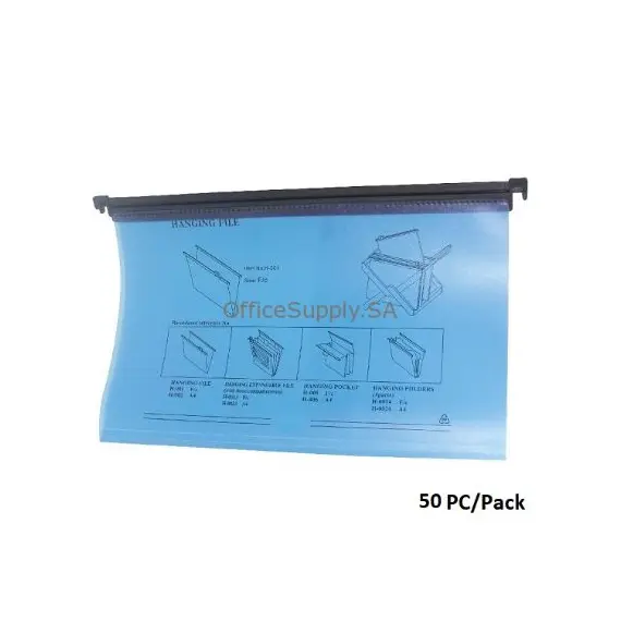 Suspension Files, F4, 1/5 Tab Cut (Removable), Plastic, Blue ,50 PC/Pack