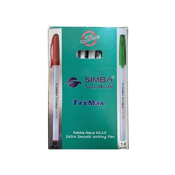 Pen, SIMBA, Ballpoint, Triangle Shape, 1 mm, Black, 50 PC/Pack