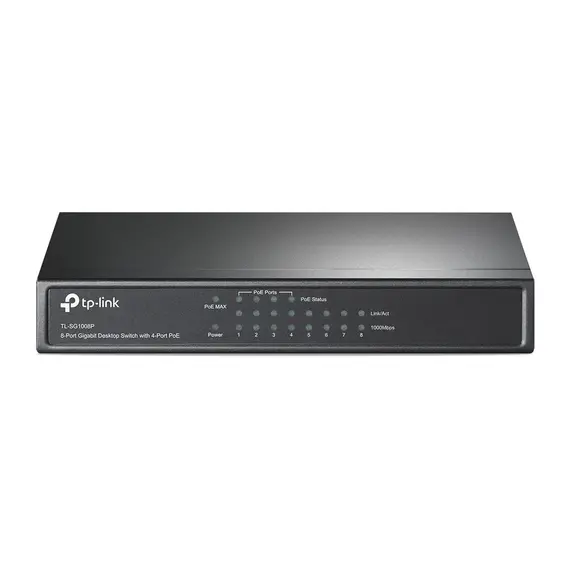 8-Port Gigabit Desktop Switch with 4-Port PoE+ – (TL-SG1008P)