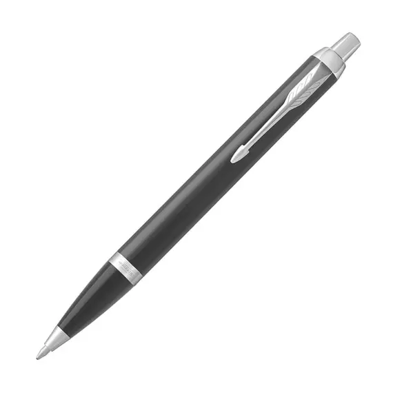 PARKER IM Medium Ballpoint Pen Black Chrome Trim Blue Ink