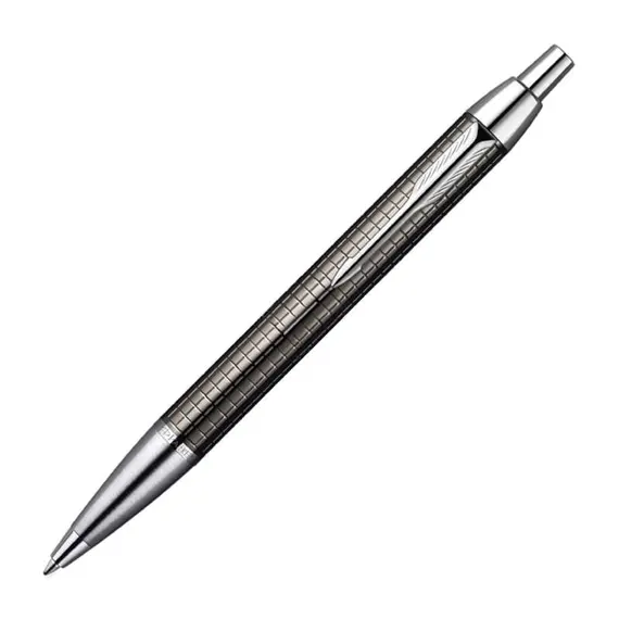 PARKER IM Premium Ballpoint Pen Gun Metal Chrome Trim