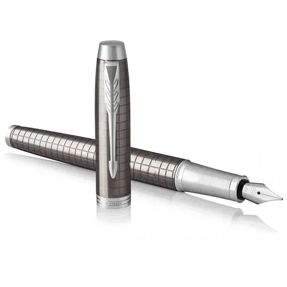 PARKER IM Premium Medium Fountain Pen Dark Espresso Chrome Trim