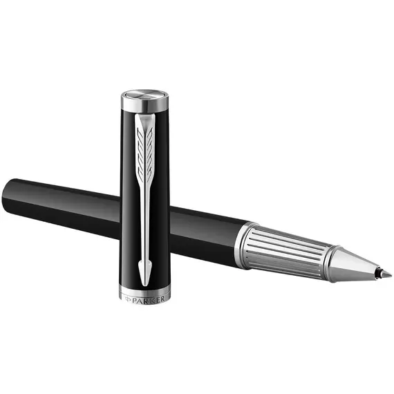 PARKER Ingenuity Fine Rollerball Pen Black Chrome Trim Black Ink
