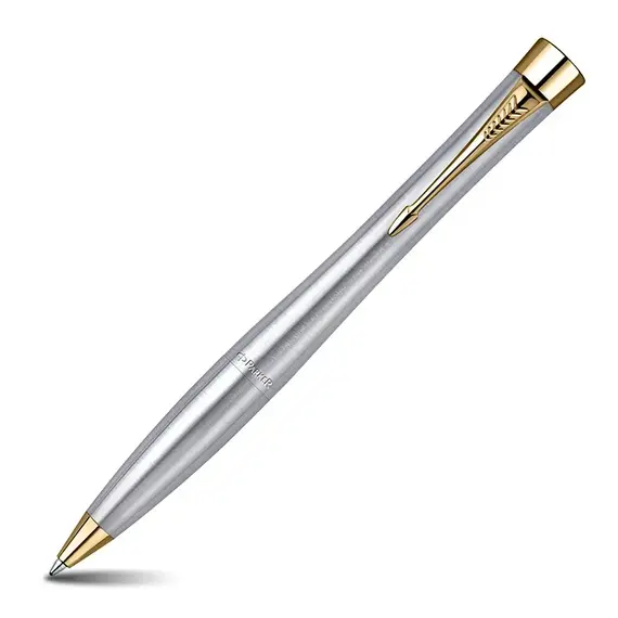 PARKER Urban Ballpoint Pen Steel Gold Trim
