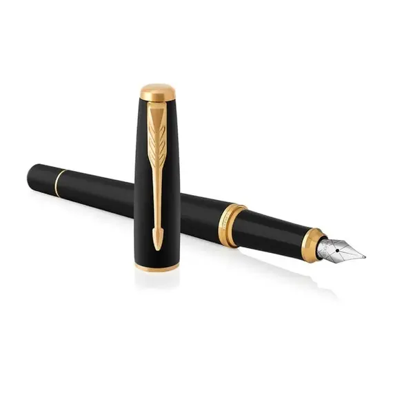 PARKER Urban Medium Fountain Pen Muted Black Gold Trim