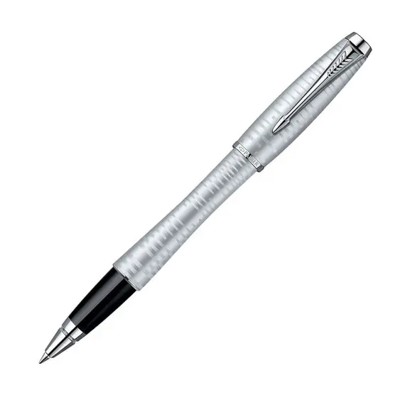 PARKER Urban Premium Fine Rollerball Pen Silver Black Ink