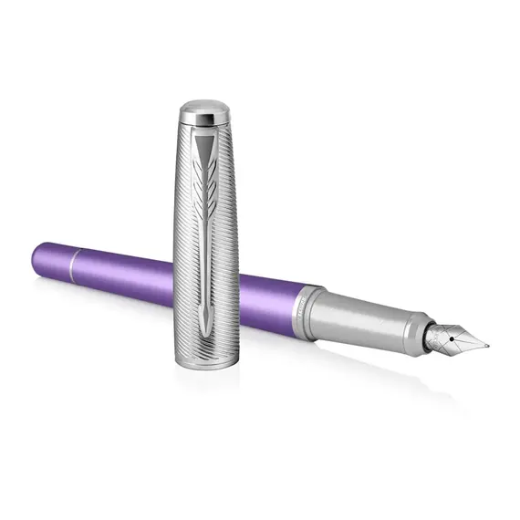 PARKER Urban Premium Medium Fountain Pen Violet Chrome Trim