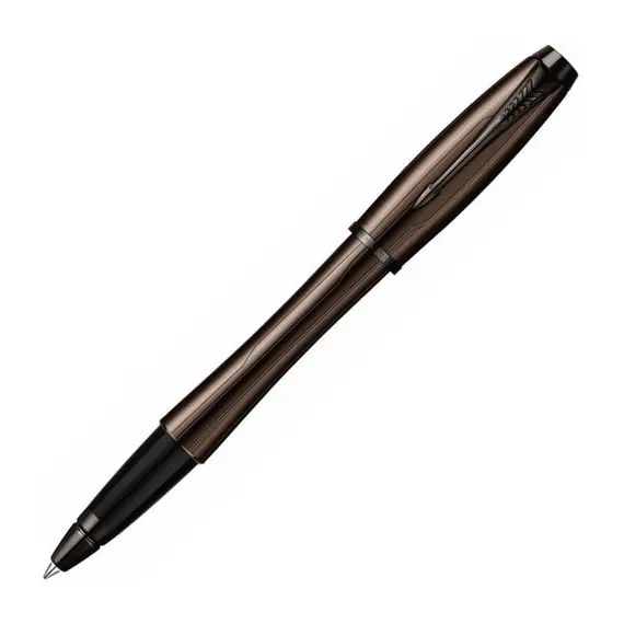 PARKER Urban Premium Rollerball Pen Metallic Brown Black Trim Black Ink