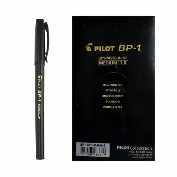PILOT BP-1 B.Point Pen 1mm Black (50 pcs/box)
