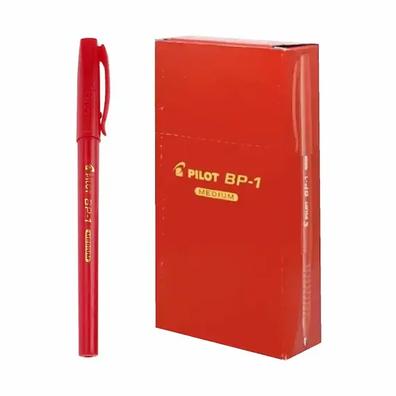PILOT BP-1 B.Point Pen 1mm Red (12 pcs/box)
