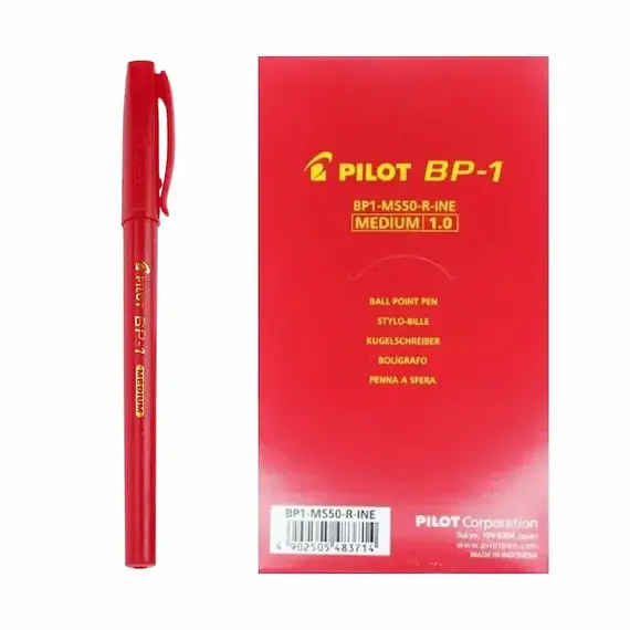 PILOT BP-1 B.Point Pen 1mm Red (50 pcs/box)