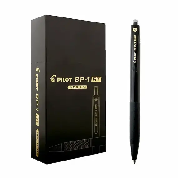 PILOT BP-1 RT B.Point Clicker Pen 1mm Black (12 pcs/box)