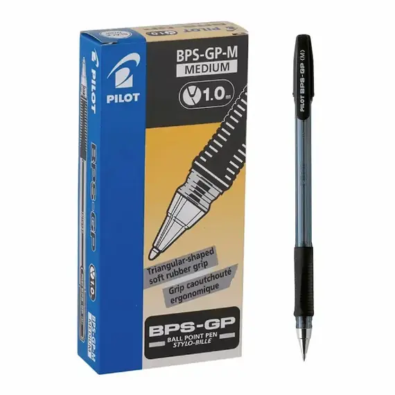 PILOT BPS-GP B.Point Pen 1mm Black (12 pcs/box)