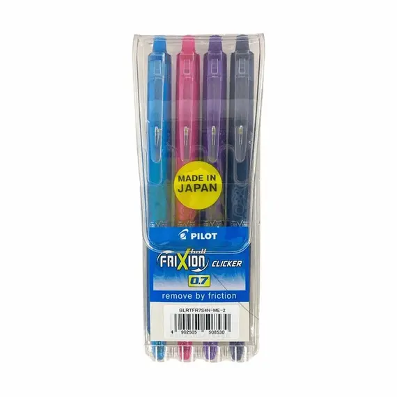 PILOT Frixion Clicker Erasable 0.7mm Pen (4 pcs/set)