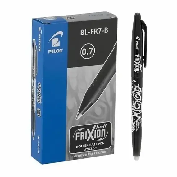 PILOT Frixion Pen Erasable 0.7mm Black (12 pcs/box)