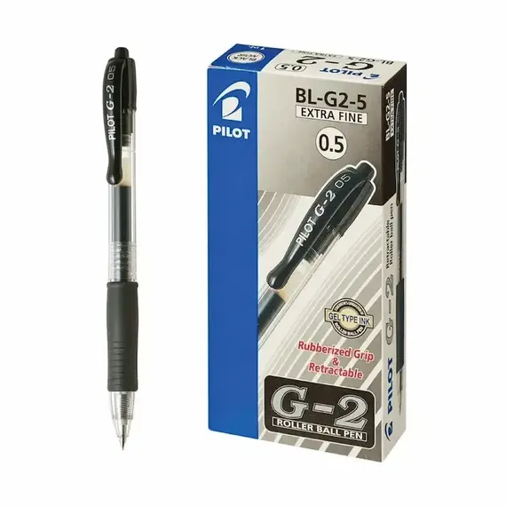 PILOT G-2 Gel Ink Pen 0.5mm Black (12 pcs/box)