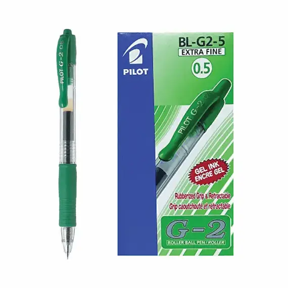 PILOT G-2 Gel Ink Pen 0.5mm Green (12 pcs/box)