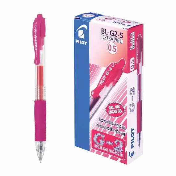 PILOT G-2 Gel Ink Pen 0.5mm Pink (12 pcs/box)