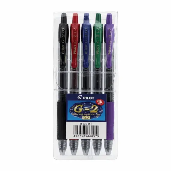 PILOT G-2 Gel Ink Pen 0.7mm (5 pcs/set)