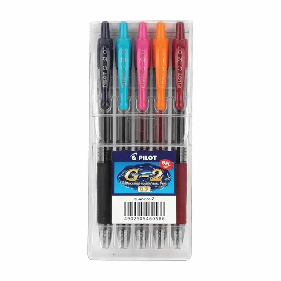 PILOT G-2 Gel Ink Pen 0.7mm (5 pcs/set)