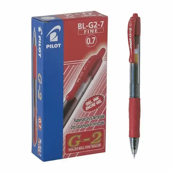 PILOT G-2 Gel Ink Pen 0.7mm Dark Red (12 pcs/box)
