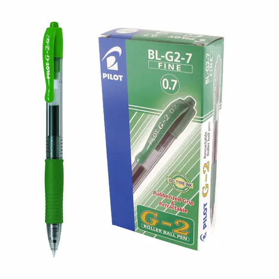 PILOT G-2 Gel Ink Pen 0.7mm Green (12 pcs/box)