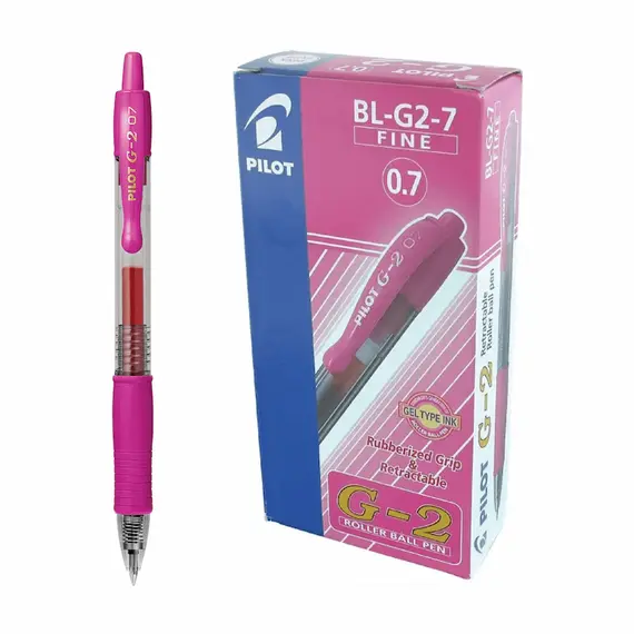 PILOT G-2 Gel Ink Pen 0.7mm Pink (12 pcs/box)