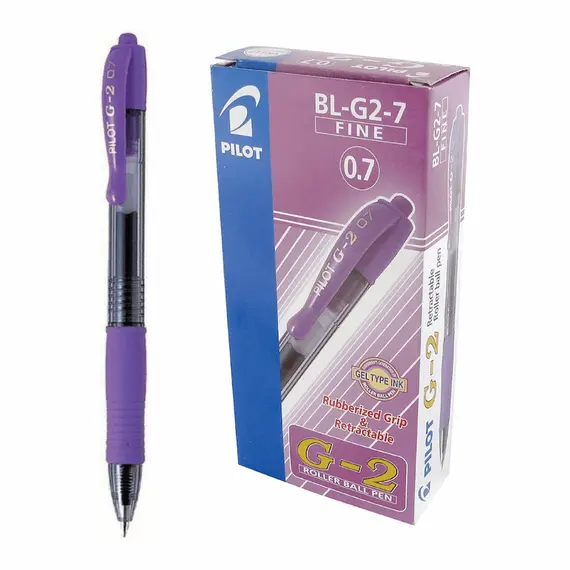 بايلوت قلم جي تو حبر جل 0.7مم بنفسجي (12 حبة/علبة)