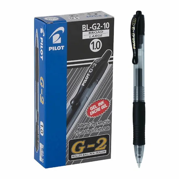 PILOT G-2 Gel Ink Pen 1mm Black (12 pcs/box)