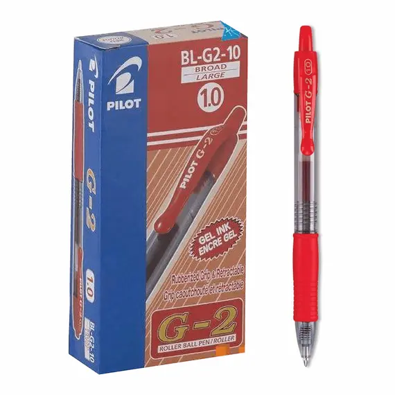 PILOT G-2 Gel Ink Pen 1mm Red (12 pcs/box)