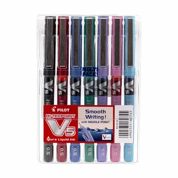 PILOT HI-TECPOINT V5 Pen 0.5mm (7 pcs/set)