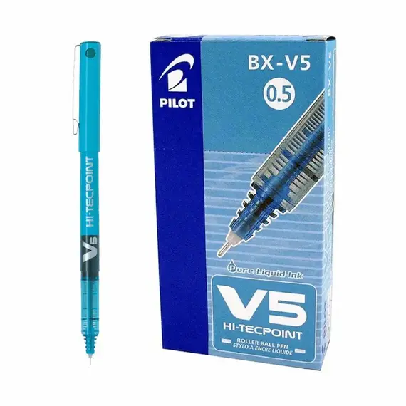 PILOT HI-TECPOINT V5 Pen 0.5mm Light Blue (12 pcs/box)