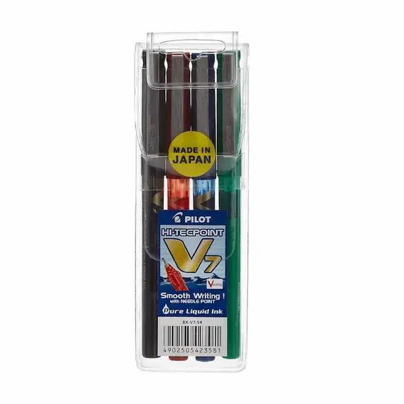 PILOT HI-TECPOINT V7 Pen 0.7mm (4 pcs/set)