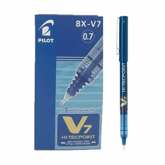 PILOT HI-TECPOINT V7 Pen 0.7mm Blue (12 pcs/box)