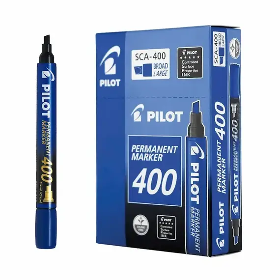 PILOT Permanent Marker Chisle Blue (12 pcs/box)