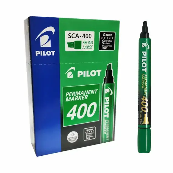 PILOT Permanent Marker Chisle Green (12 pcs/box)